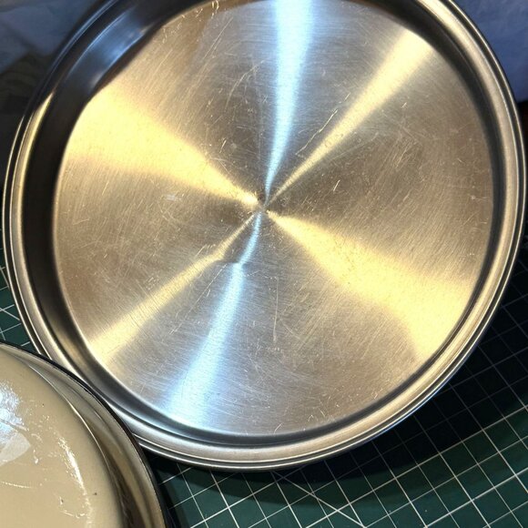 Vintage Moneta Italian Frying Pan With Lid & Handle - 8 Inch Diameter - Retro Ki - Picture 5 of 8